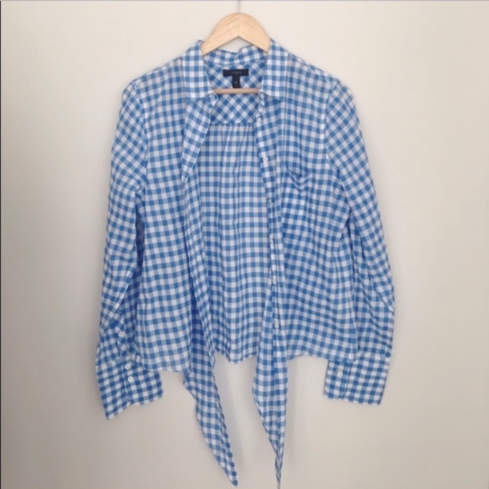 J. Crew Tie-Front Button Down - image 6